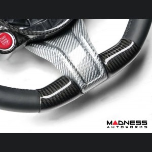 Alfa Romeo Giulia Steering Wheel Trim - Carbon Fiber - Lower Spoke Trim - QV Model - 2020+ models - White Candy